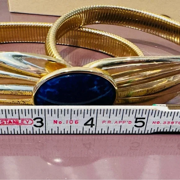 Rare Vintage Gold Stretch Stone Belt AcessoCraftNYC display picture 3